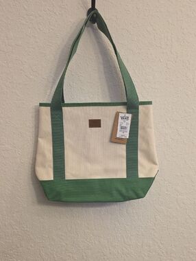 Vans Canvas Tote Bag in Natural and Green